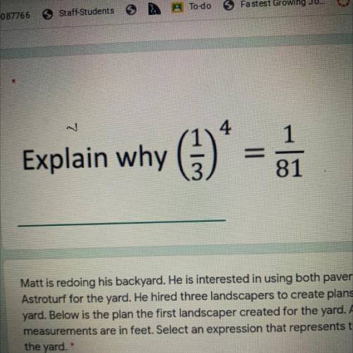 Explain why please i need help for my math class