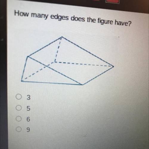 How many edges does the figure have?
3
O
5
6
O O
01