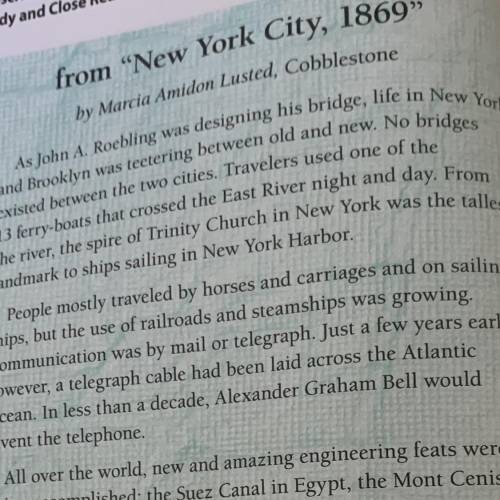 Which detail best supports the idea that the Brooklyn Bridge helped

create modern-day New York Ci