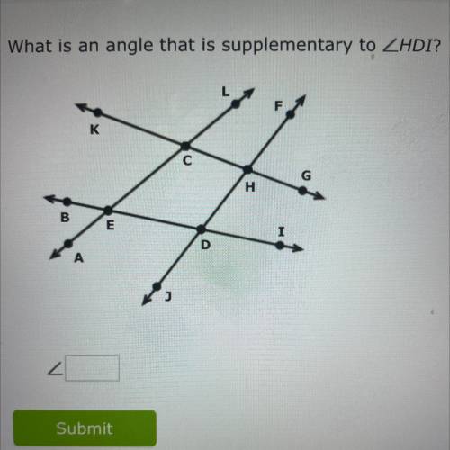 What is an angle that is supplementary to HDI?