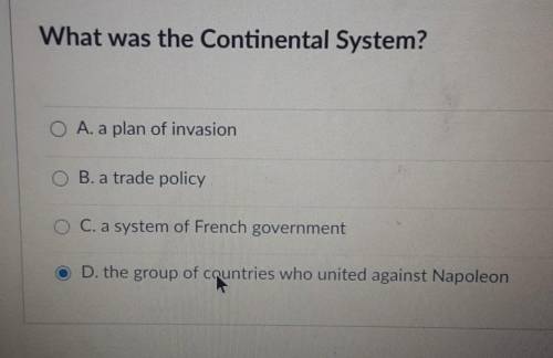 *12 points** will give brainliest What was the Continental System?​