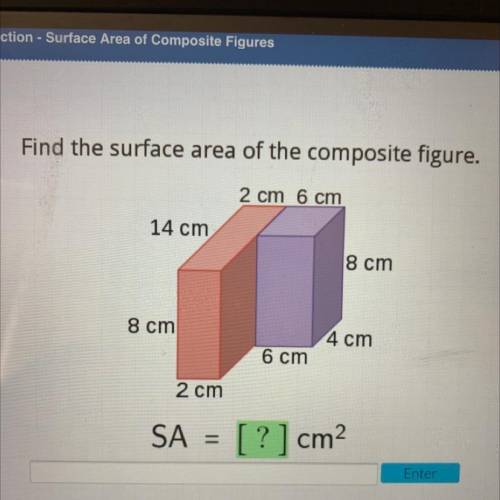 What is the surface area of this composite figure