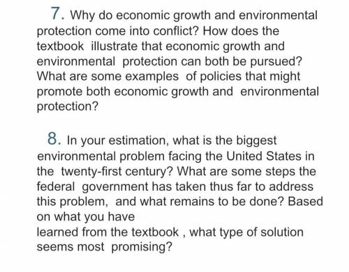 7. Why do economic growth and environmental

protection come into conflict? How does the textbook