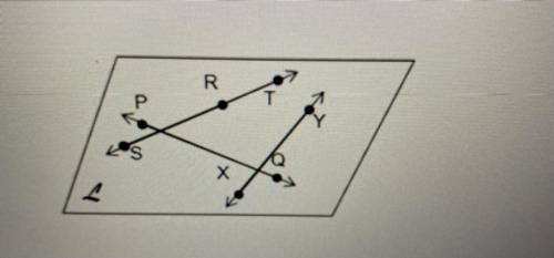 3. Answer the following questions using the plane shown in the figure.

R
Х
a. Name two different