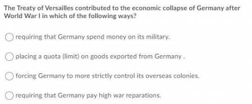 the treaty of versailles contributed to the economic collapse of Germany after world war 1 in wich