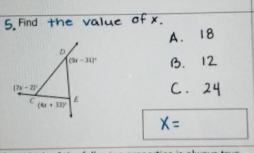 Find the value of X​
