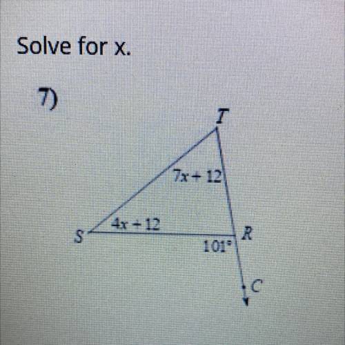 Solve for x 
Pls help
