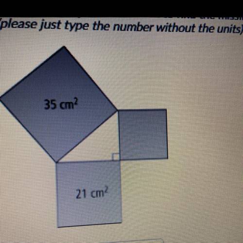 Use the Pythagorean theorem to find the missing area