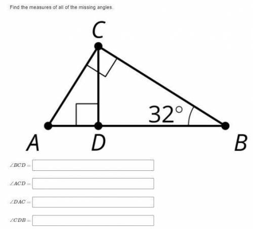 Find the measures of all of the missing angles. FAST!!!