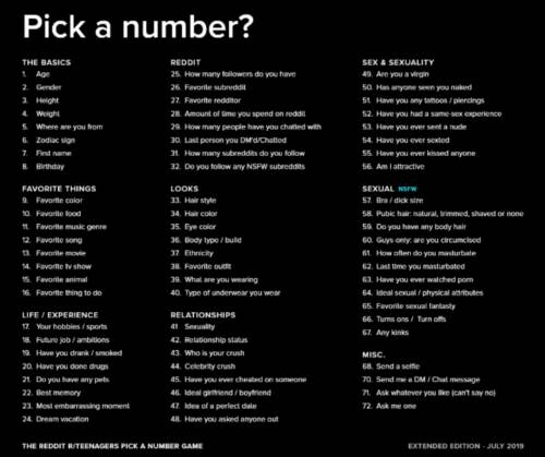 Pick a number, any number