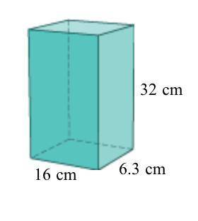 A box has the shape of a rectangular prism with height 32 cm. If the height is increased by 0.4 ​cm