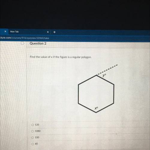 Find the value of x if the figure is a regular polygon.