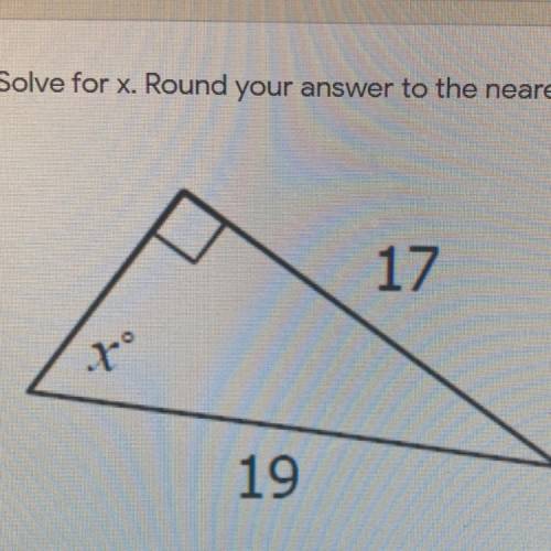 Solve for x. Round your answer to the nearest tenth