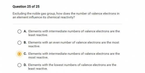 HELP PLEASE Excluding the noble gas group, how does the number of valence electrons in an element i