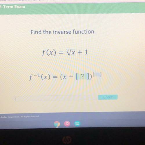 Find the inverse function.
