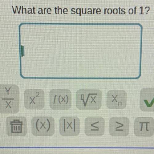HELP PLS (What are the square roots of 1?)