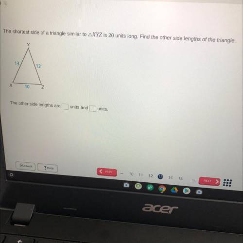 What are the other side lengths of the triangle?