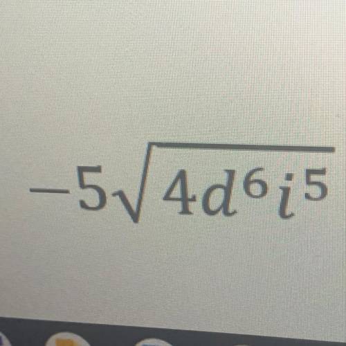 -5 square root 4d^6i^5