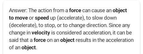 What is role of force on the speed of moving object? ﻿​
