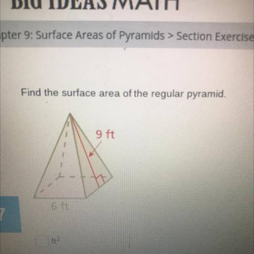 What is the surface area of the regular pyramid