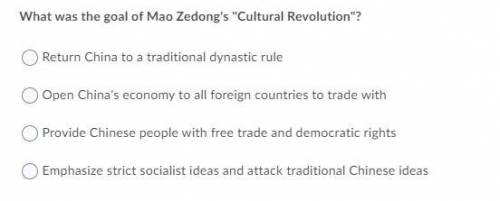 What was the goal of mao zedongs cultural revolution