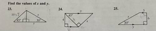 How do I find the values of x & y without using the Pythagorean theorem?

It’s okay if you use
