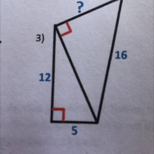 PLZZZZ HELP! WILL GIVE BRAINLIEST:Use the Pythagorean theorem to solve this, must show work.