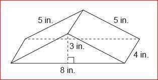 What is the surface area of this right triangular prism?

Enter your answer in the box.
in²
I real
