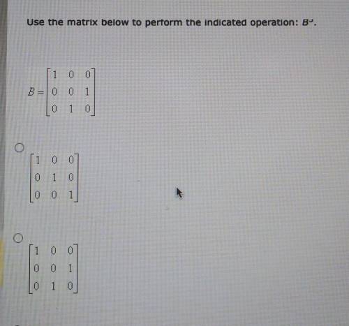 Use the matrix below to perform the indicated operation​
