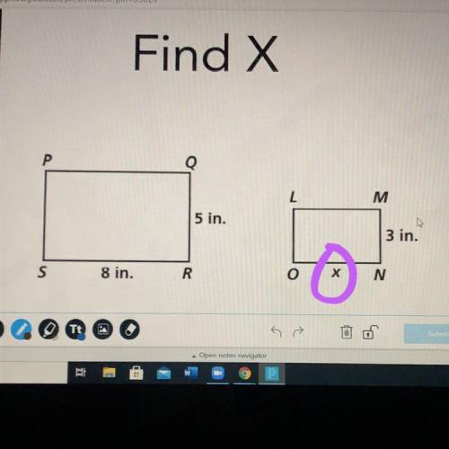 Find x in the image above.
(I circled x)
