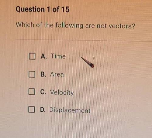 Which of the following are not vectors?​