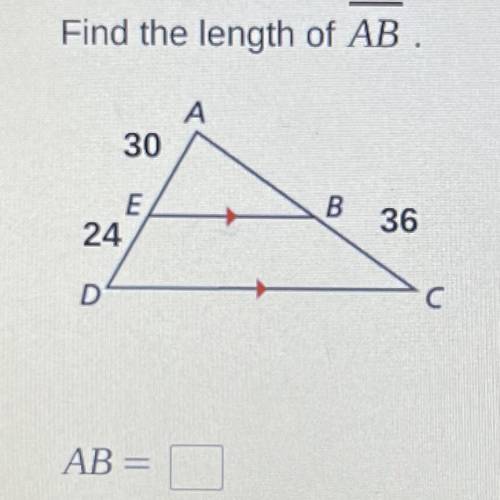 Find the length of AB.
(See picture)