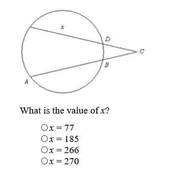 In the circle, ab =42, bc = 18, and cd=4 the diagram is not to scale 
what is the value