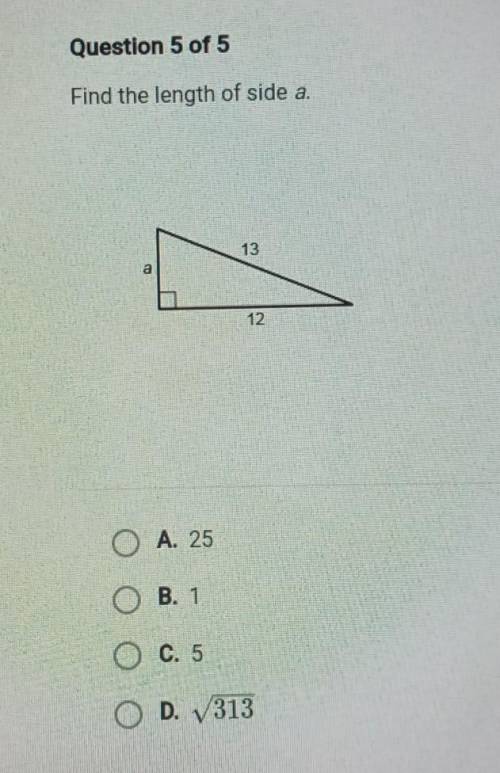 Find the length of side a​