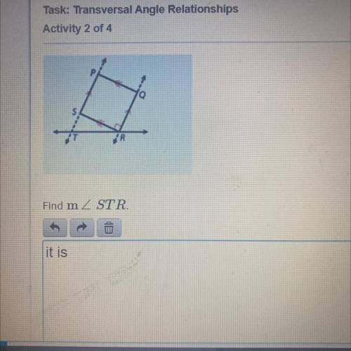 Find m
Transverse angle relationship