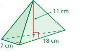 Determine the volume of this triangular pyramid

Answers:
1386cm3
231cm3
462cm3
151cm3