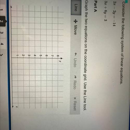 Consider the following system of linear equations.

22 – 2y = -14
3r + y = 3
Part A
Graph the two