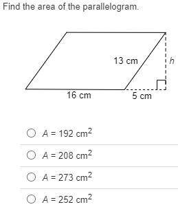 Find the area of the parallelogram.