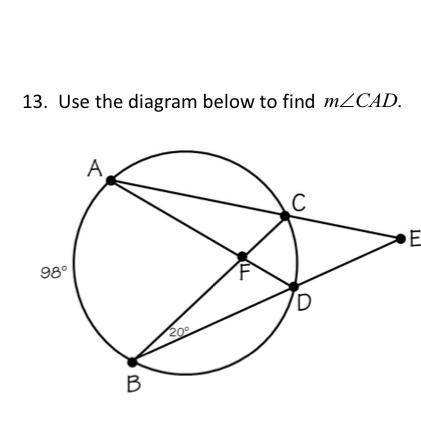 Use the diagram below to find mCAD.