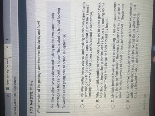 Which revision of the passage best improves its clarity and flow