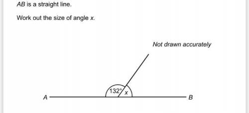 Work out the size or angle X