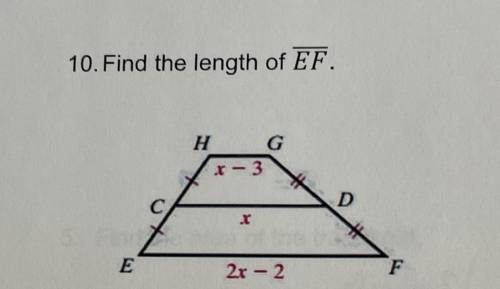 How to find the length of EF?
