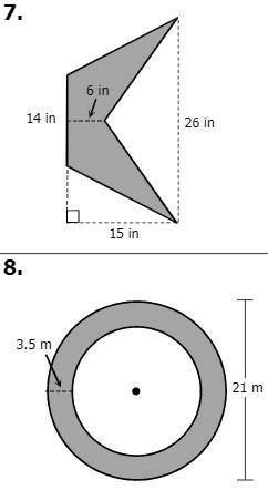 Find the area of the shaded region. Round to the nearest hundredth where necessary.