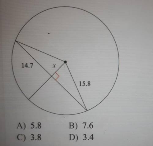 Find the length of the segment indicated. Round your answer to the nearest tenth if necessary. ​