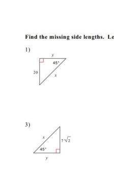Find the missing side length leave your answer as radicals in simplest form​