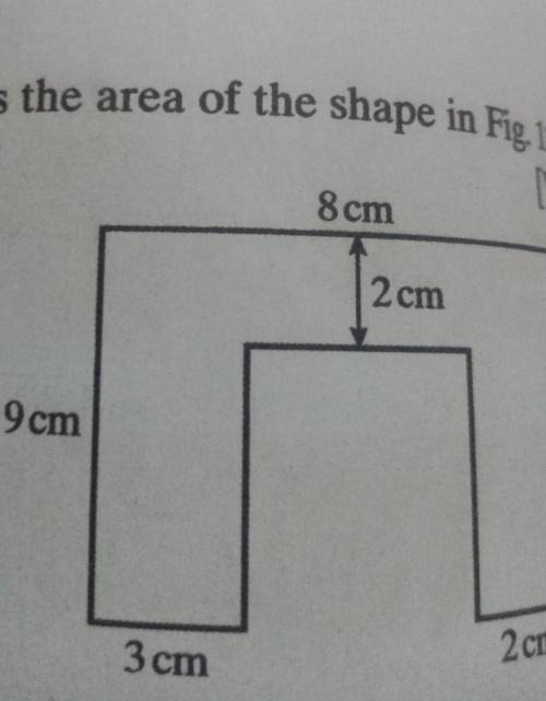 What is the area of the shape ​