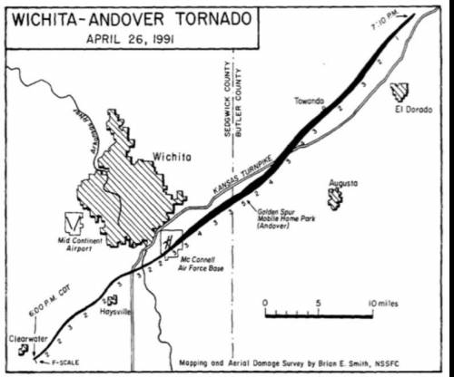 What was the length of the tornado path?