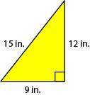 Help me plsss

A right triangle is shown.
What is the area of the right triangle in square inches?