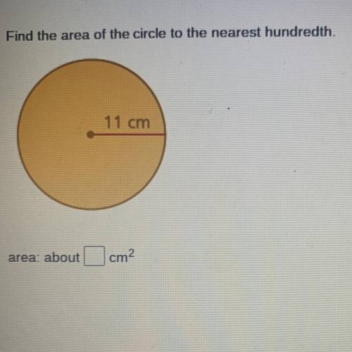 Find the area of the nearest hundredth