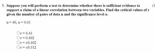 Unit 8 Correlation and Regression

Please help answer these
there are others in the same format
1.
